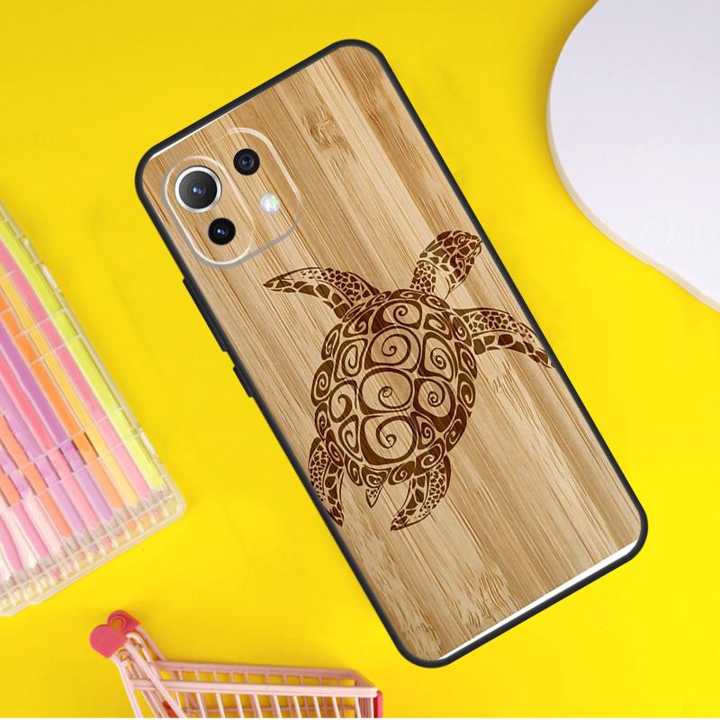 Turtle Wood Pattern Cover For Xiaomi 14T Pro 11T 12T 13T 13 14 Ultra POCO X7 Pro X3 X5 F3 F5 F6 M6 X6 Pro Case
