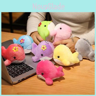 Small Size Stuffed Animal Dolphin Pendant Whimsical Plush Toy For Logo Branding