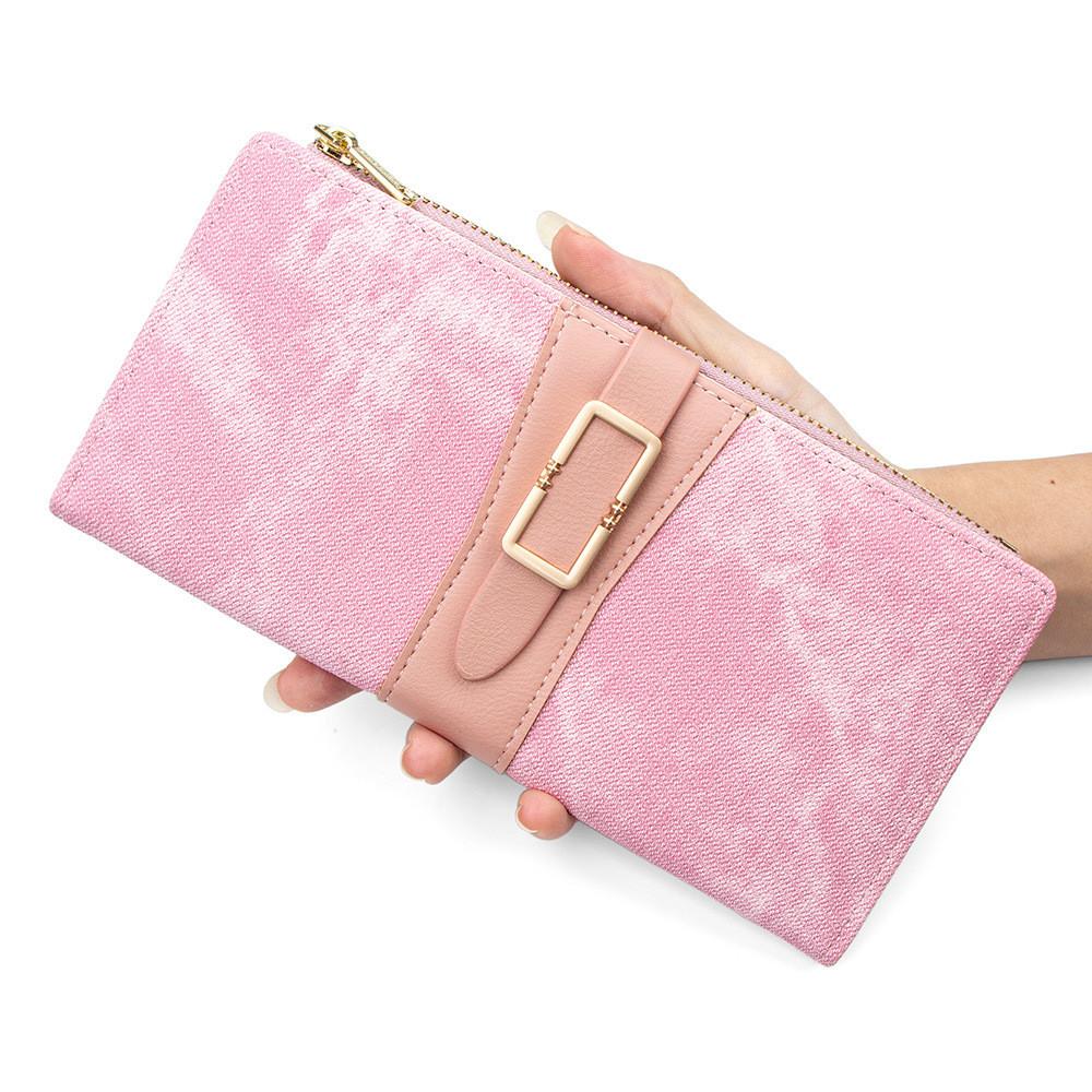 Pu Leather Ladies Wallet With Multicard Slots And Zipper Coin Pocket For Daily Use