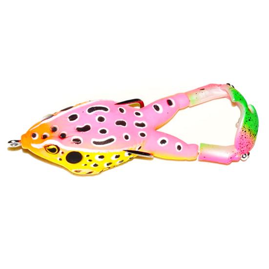 Artificial Lure Fishing Bait Realistic Looking Bright Colors 3D Eyes Compact Portable Topwater Frog Bait Fish Gear for Beginners