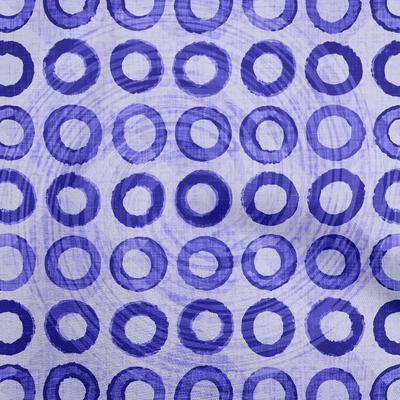 Cotton Flex Blue Fabric Circle Fabric For Sewing Printed Craft Fabric By The Yard 40 Inch