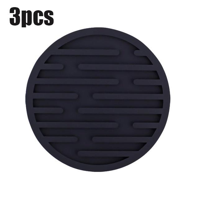 1/2/3/4Pcs Round Silicone Coaster Tabletop Protection Heat Resistant Rubber Coffee Cup Mat Hot Drink Holder Kitchen Accessories