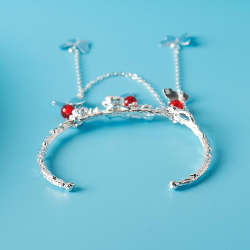 Anime Tian Guan Ci Fu Bracelet Hua Cheng Xie Lian Cosplay Adjustable Butterfly Finger Rings Pendant Accessories Props