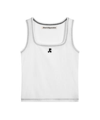 REST&RECREATION Coloration Stitch Sleeveless - White