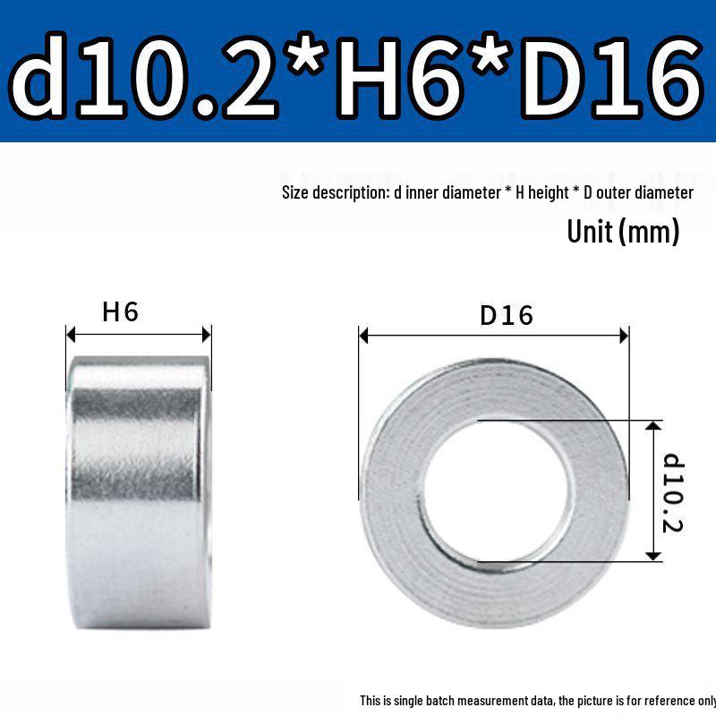 M8M10 Aluminum Alloy Thickened Round Hollow Spacer Sleeve