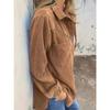 JKASHDK Giacche e cappotti con collo a polo a maniche lunghe autunno inverno stampa tinta unita moda casual da donna