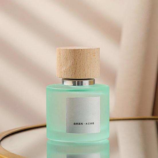 SHIMANG Perfume for Women Long Lasting Light Fragrance Frosted Glass Bottle with Wooden Cap Fresh Floral Fruity Scent Multi-Use for Home Car Wardrobe