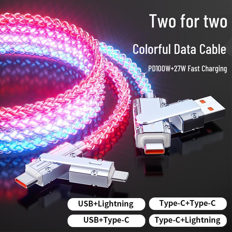 RGB Starry Sky Gradient Fast-Charge PD60W 4-in-1 Cable