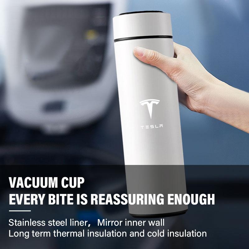 Car Smart Thermos Bottle With Temperature Display Coffee Cup For Tesla Model 3 Model S Model X Y Roadster Performance
