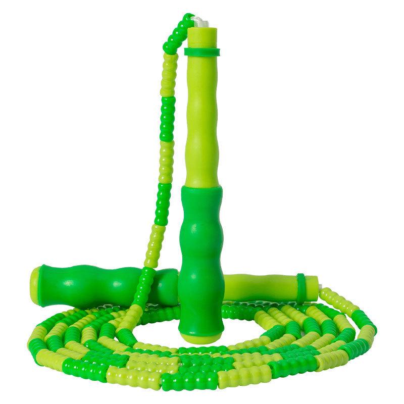 Kids' Adjustable Knotless Bamboo Bead Jump Rope for Beginners