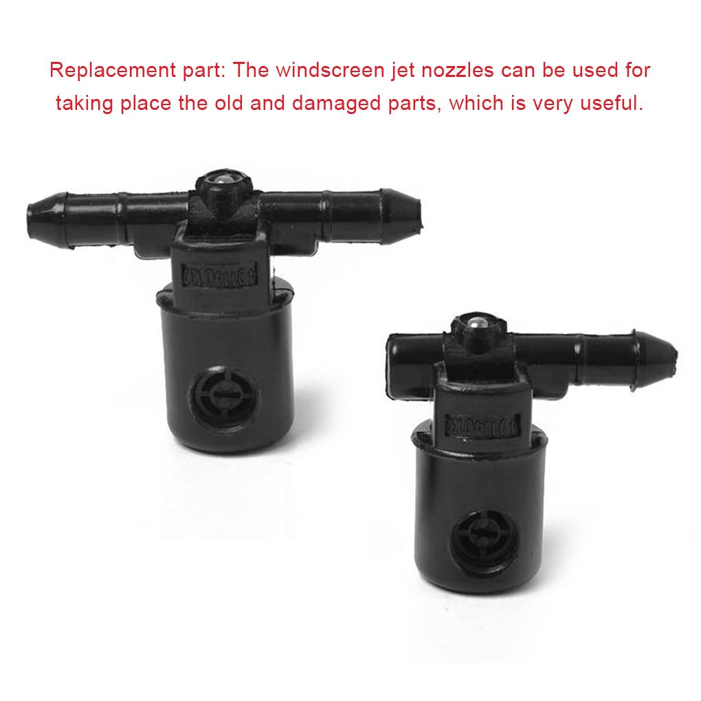 Pack of 2 Spray Windscreen Jet Nozzle Vehicle Truck Front Windshield Washer Wiper Nozzles Replacement Parts Accessories