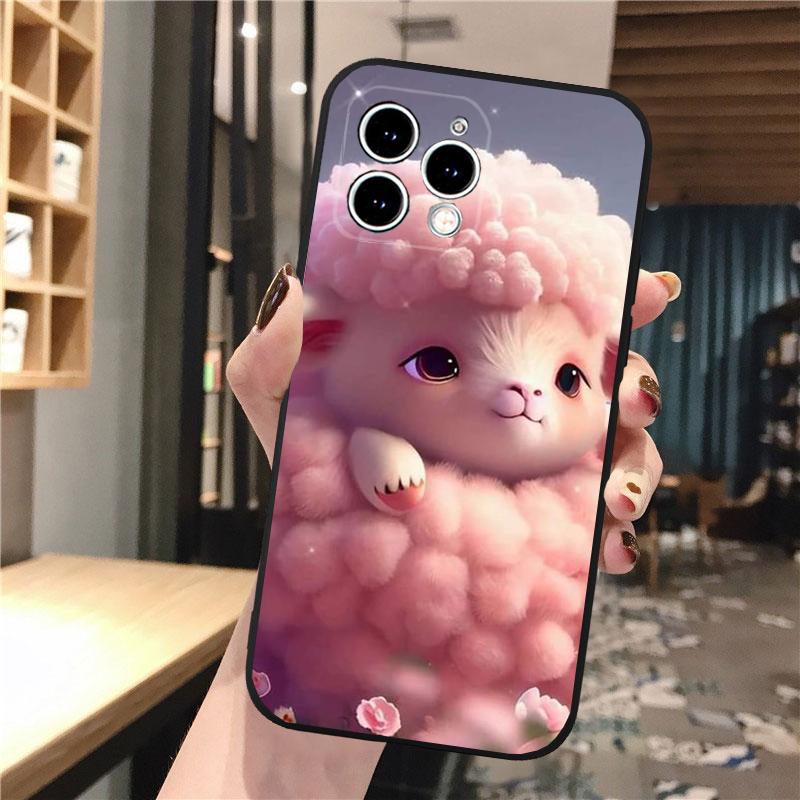 Cartoon Sheep Phone Case For Iphone 15 14 Pro Max 13 12 11 Pro Max XSMax XR 12 13 Mini 14 Plus