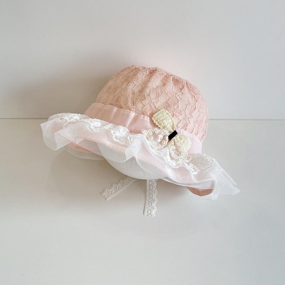 Soft Brim Baby Sun Hat Pearl Bowknot Toddler Bucket Hats New UV Protection Cap  Travel