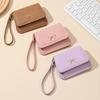 Damen Clutch Geldbörse Mini Geldbörse mit Reißverschluss Münzfach Ausweisfenster Schlanker Kreditkartenhalter Geldbörse für Damen Mädchen