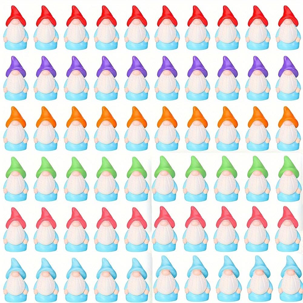 30Pc Mini Resin Tiny  Gnome Statues Floor Mount Dwarf Figurines For Craft Home Dollhouse Ornament Garden Outdoor Decoration