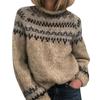 Damen Rollkragen Colorblock Locker Geschnittene Mode Strickwaren Luxuriöses Entspannt sitzendes Schlankmachendes und Vielseitiges Oberteil