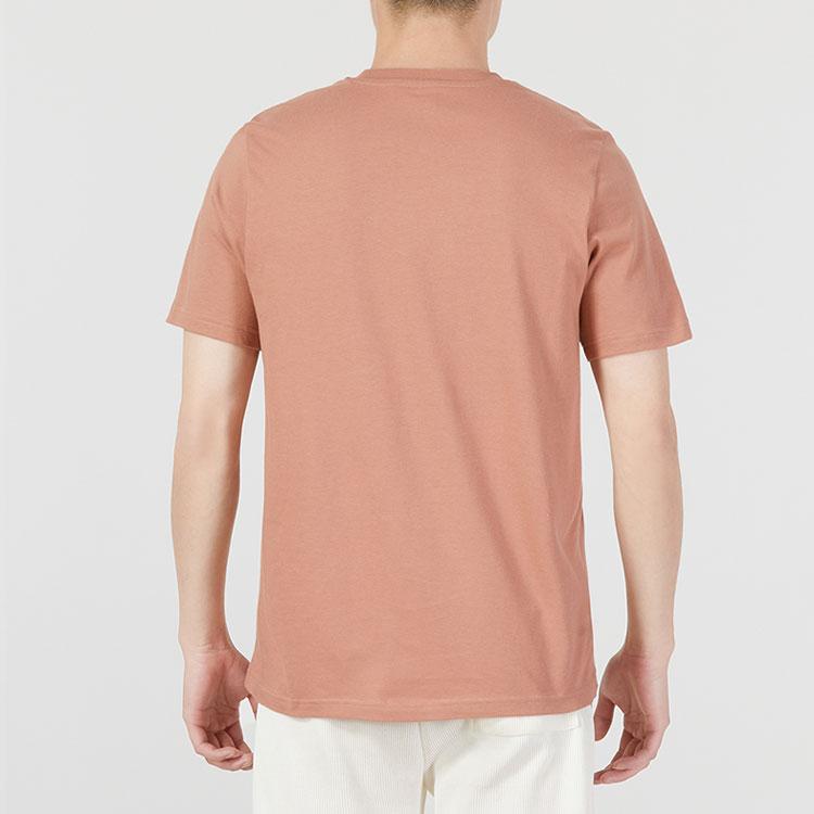 Adidas Logo Print Crew Neck Loose Short Sleeve T-Shirt Men Tops Brown H49668