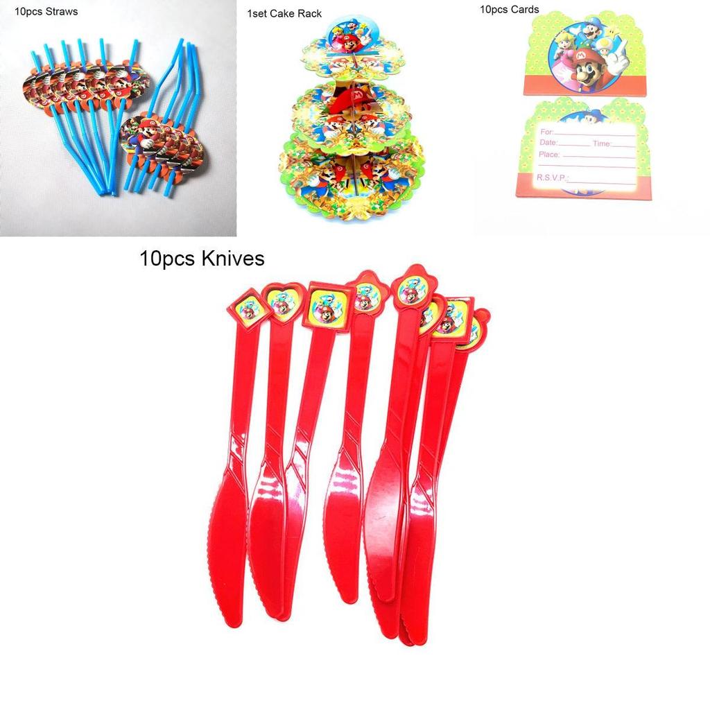 Super Mario Birthday Party Supplies Featuring Vibrant Cups Banners And Fun Napkins