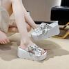 Subculture muffin platform shoes female millennial babes y2k metal bone lolita dark goth punk slippers