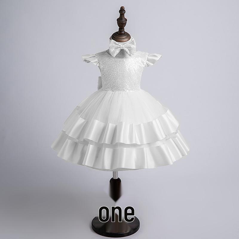 First Birthday Princess Dress - Girls' Mesh Puff Skirt Costume for Kids, Summer Wear