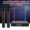 Portable UHF Handheld Dual Wireless Microphone for Karaoke Weddings Public SpeakingUS Plug