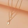 2pcs Valentine'S Day Lock And Key Friendship Necklace Set Classic Necklace Valentine'S Day Gift