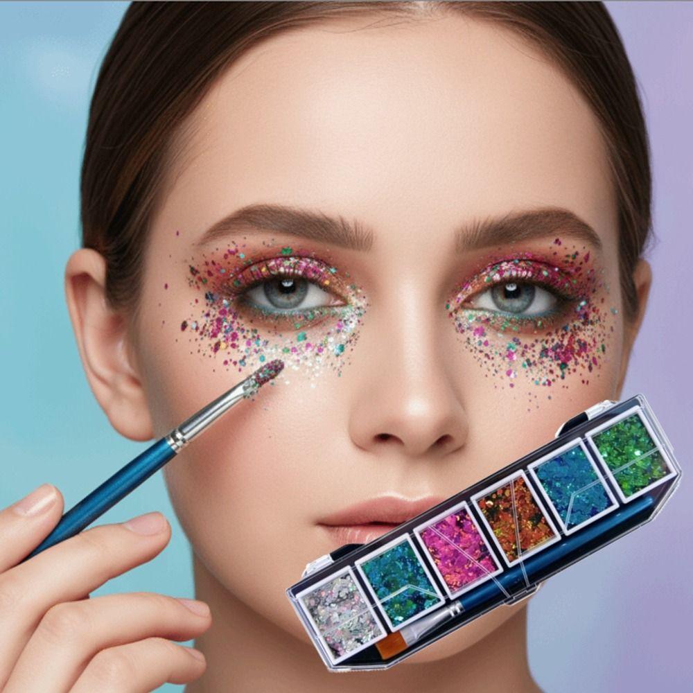 Lightweight Glitter Palette Quick Drying Face Glitter Creative Gift Self Adhesive