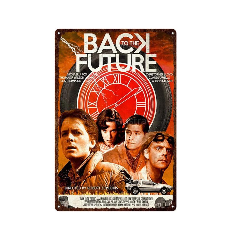 Retro Poster Movie Back To The Future Tin Sign Painting Metal Plaque Vintage Bar Family Wall Decor Unique Decoration Painting