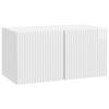 Mobile TV da Parete Bianco Laccato Lucido 59,5 x 31 x 30 cm