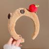 Cute Capybaras Shape Hair Hoop Women Cartoon Headbands Plush Makeup Hairband