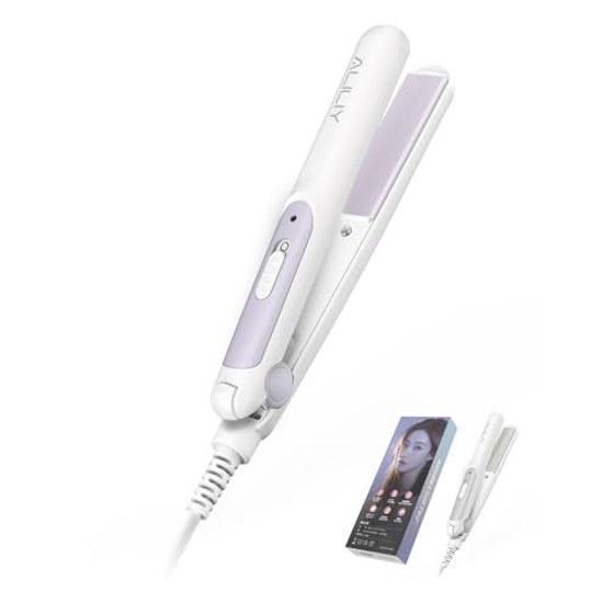 Aliliy Hair Iron Mini Portable 180g Ultra Lightweight 180 Professional Specification Straight Curl Salon Grade Negative Ion