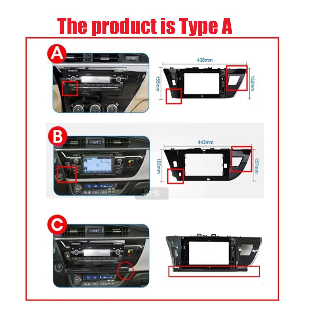 For Toyota Corolla Ralink 2013 2014 2015 2016 4G Android 14 Car Stereo Radio Multimedia Video Player Navigation GPS 2Din