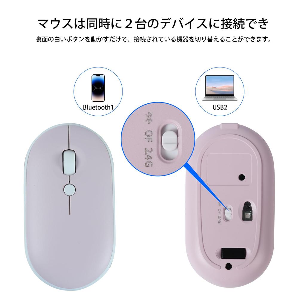 Wireless Keyboard and Mouse Set, Compatible with Both Bluetooth and USB Connections, Multi-pairing, Connects Up To Four Devices, Compact, Tenkeyless,