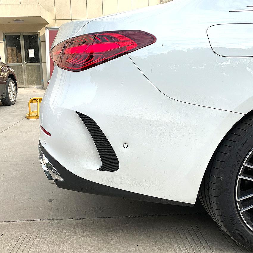 ABS Rear Bumper Vent Canard Spoiler Wind Knife Body Kits For Benz W206 C206 2022 2023