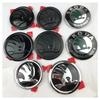 2 Stück 80mm 90mm Emblem für Skoda Fabia 1 2 Octavia a7 RS Superb Rapid Yeti Karoq Vision Auto Kopf Vorne Hinten Kofferraum Heckklappe Aufkleber