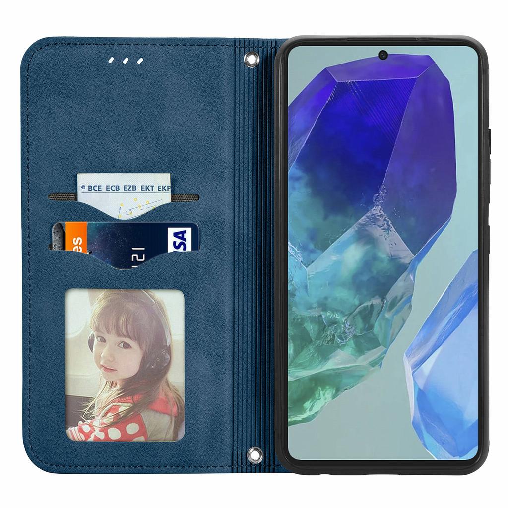 For Samsung Galaxy A16 5G/A16 4G Leather Case with Card Holder Magnetic Absorption Phone Cover
