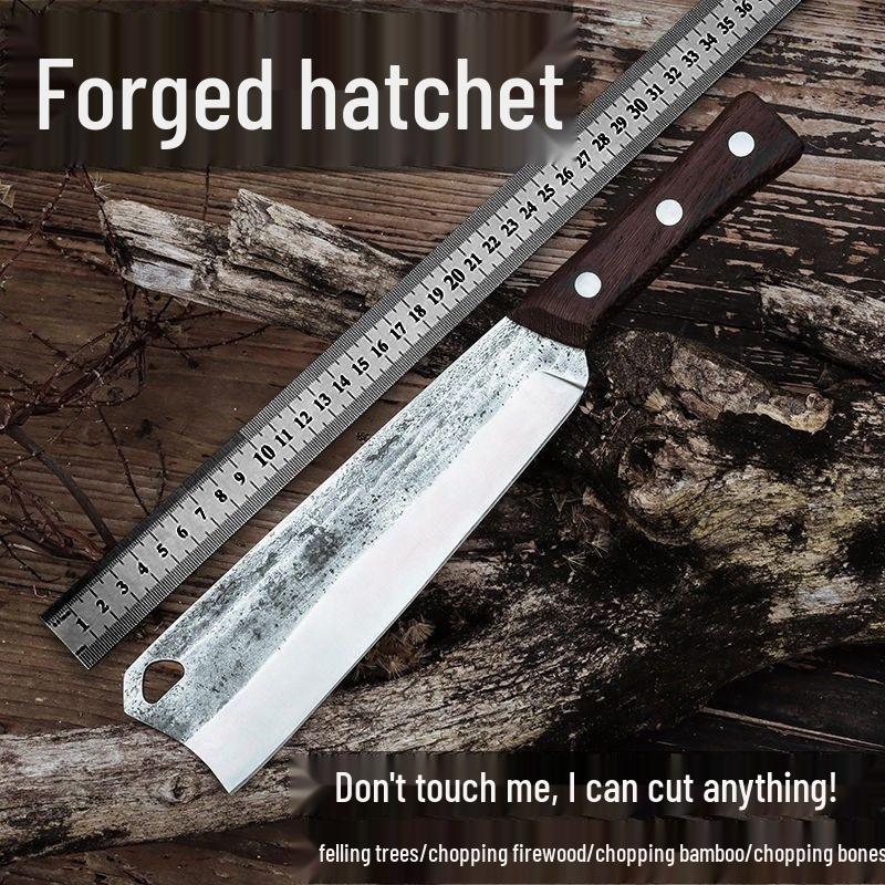 Hand-Forged Manganese Steel Outdoor Sickle: Perfect for Splitting and Chopping Wood