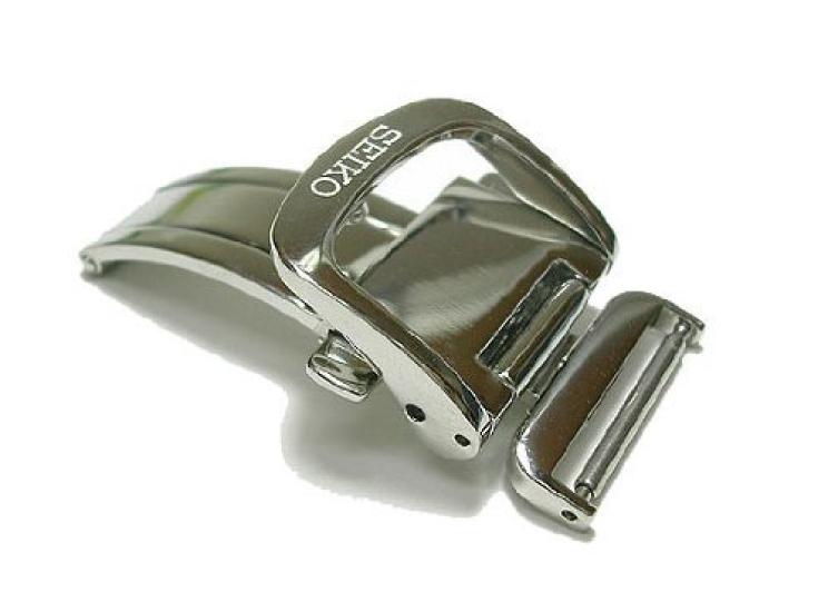 

[Seiko] Buckle width 16 mm D buckle push type with logo