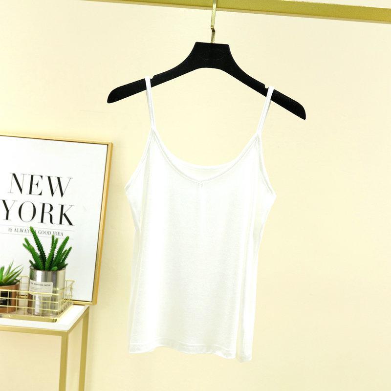 

Женская утягивающая майка-камисоль с V-образным вырезом из модала: Летний топ-базовый слой без рукавов XXL