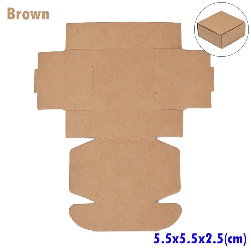 10pcs 9sizes Wedding Event Gift Craft Jewelry Candy Storage Cardboard Package Kraft Paper Box Wrapping