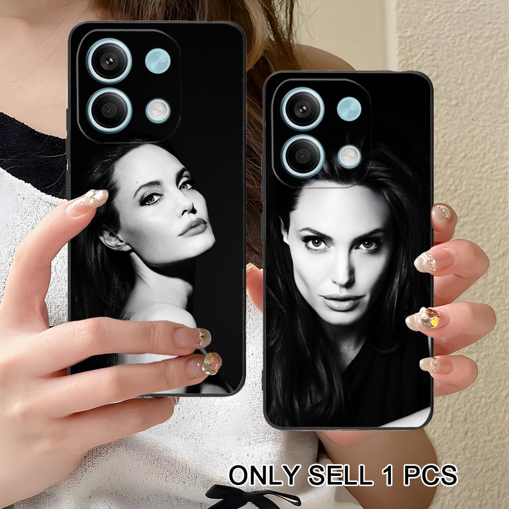 Angel Jolie Matte TPU Mobile Phone Case for Xiaomi Redmi Note 14 13 12 11 S Pro Plus 4G 5G Colorful Printing Cover