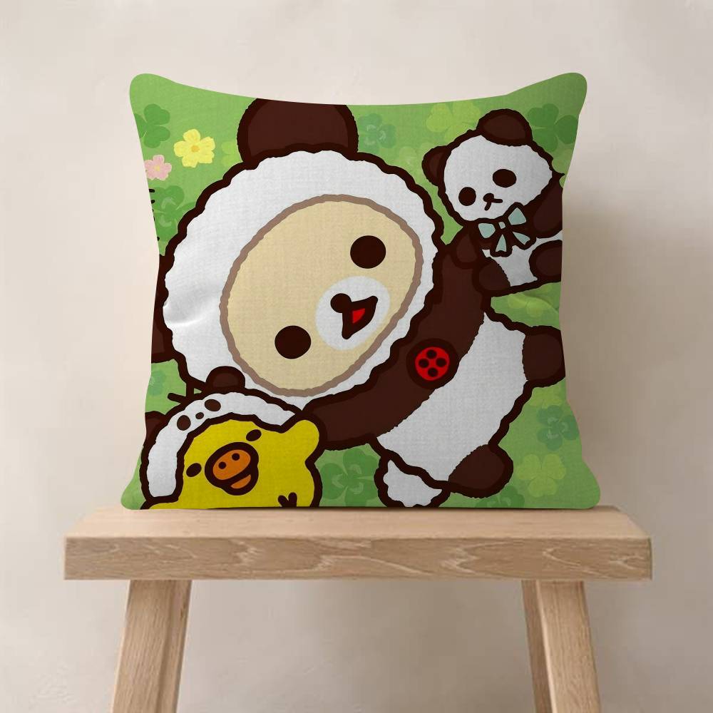 Cute Cartoon Anime RRilakkuma Cool Cushion Cover Pillow Cover Decor Pillowcase Printed Cushion Case For Couch