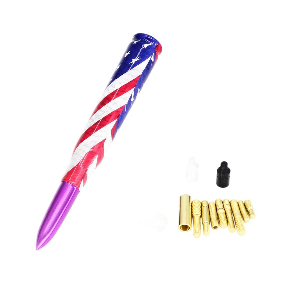 Flag Print Car Antenna Mast, Decorative Radio Antenna Accessory for Vehicle