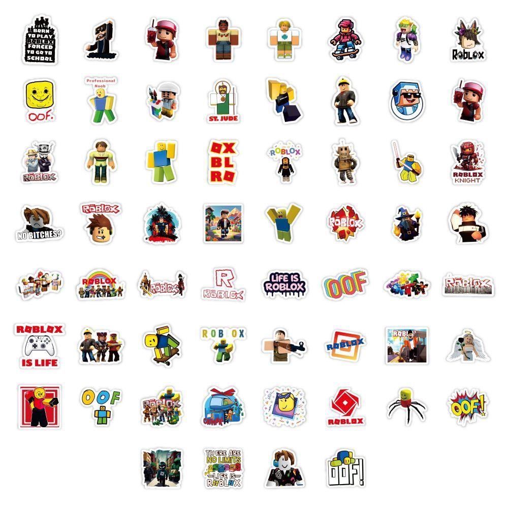 Roblox Stickers 60 Pcs Cartoon Game Character Waterproof Vinyl Decals For Car Skateboard Luggage Laptop Notebook Kids Game Fans