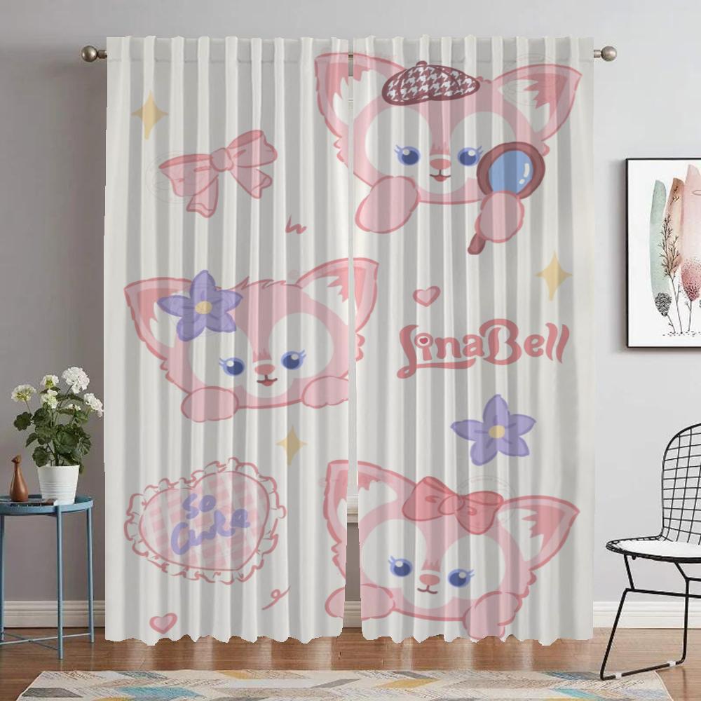 L-Linabell Blackout Curtain for Room 2 Panel Kitchen Curtains for Camera Shades Halloween Decoration Partition Living Elegant