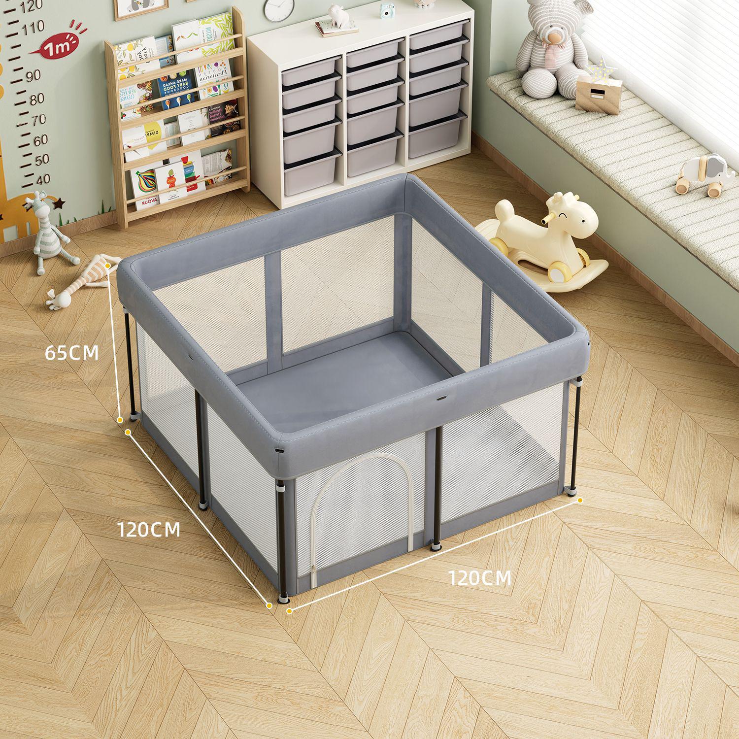 Foldable Kids Playpen: No-Install Safety Fence