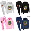 Minecraft Hühner-Jockey Kinder Cartoon Hoodie und Hose Set Aus Baumwolle Für Lässige Winterkleidung