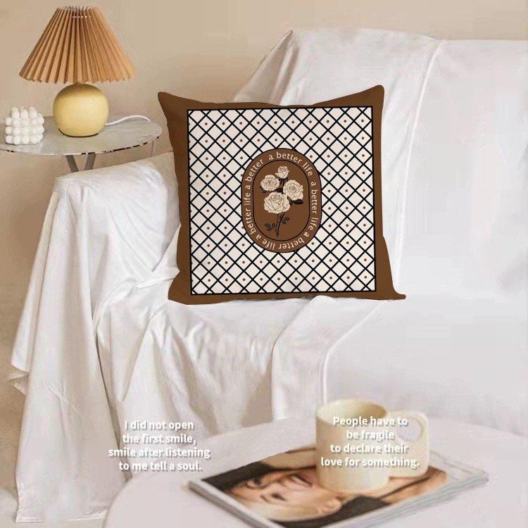 Nordic Black and White Pillow Sofa Living Room Bedroom Pillow Office Bedside Back Simple and Atmospheric Home Decoration