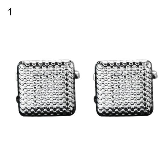 1 Pair Shirt Cufflinks High Durability Polish Surface Copper Men Business Shirt Cufflink Garment Decor Birthday Gift