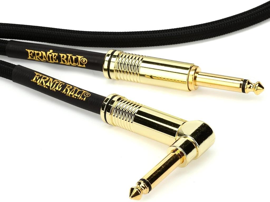 Genuine Ernie Ball 6081 Braided Instrument 10 Black Cable, Feet, 3.05m,
